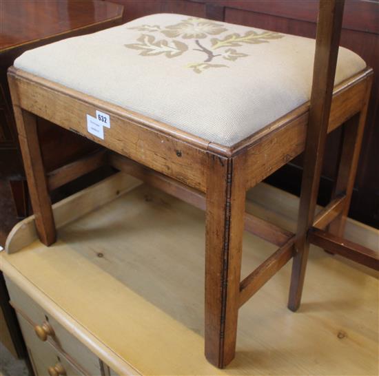 George III style tapestry topped stool